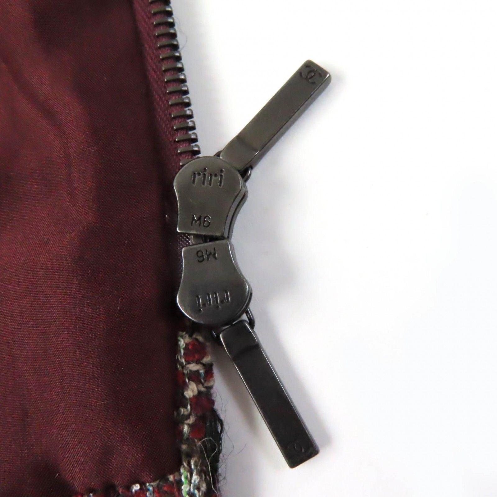 CHANEL P49823 Silk Lining Tweed Zip Up A-Line Coat Multicolor