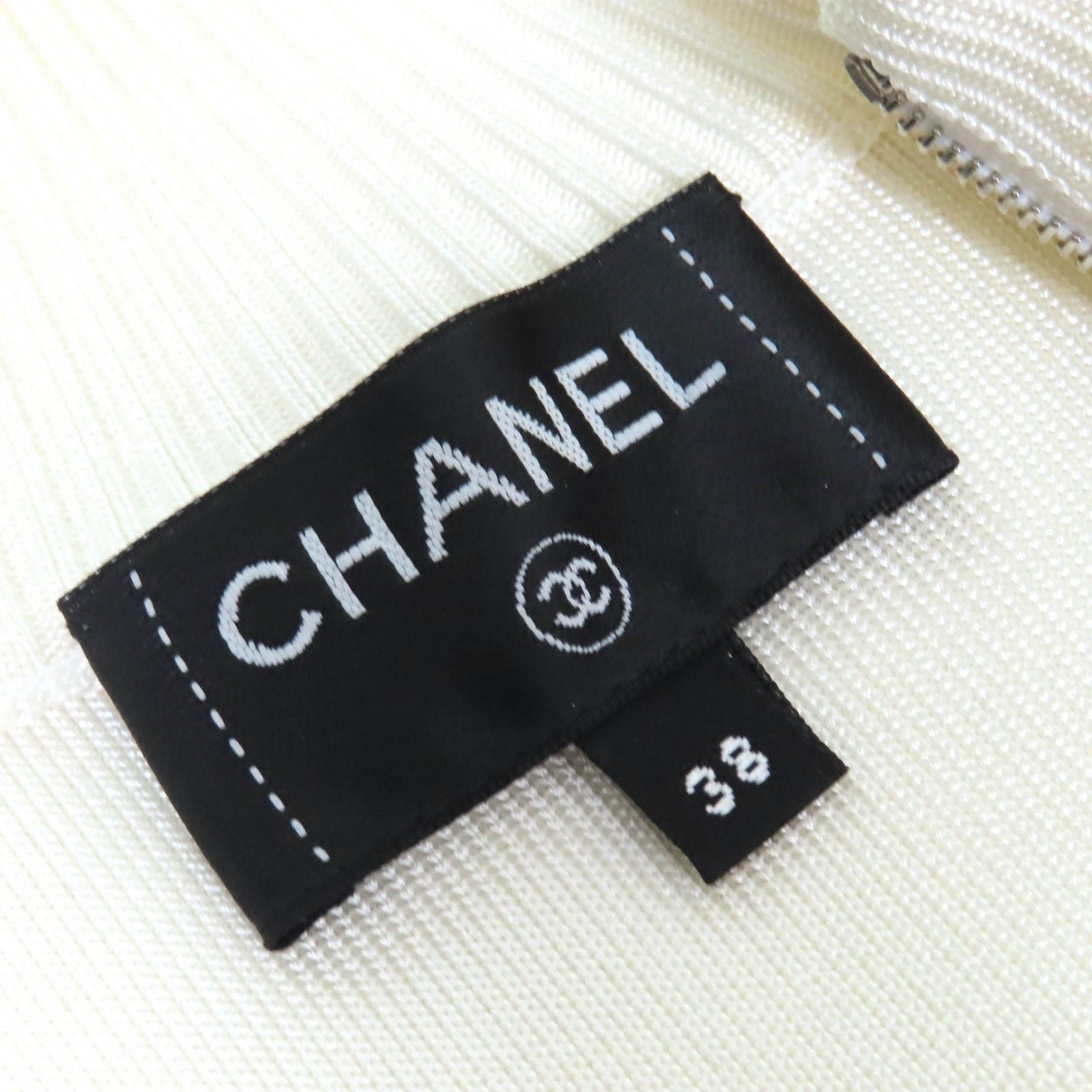 CHANEL 2023 P74166 ココマーク No.5 スパンコール ブルゾン 白黒