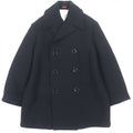 GUCCI Web Line Logo Button Double Breasted Wool Peacoat Navy Size 50