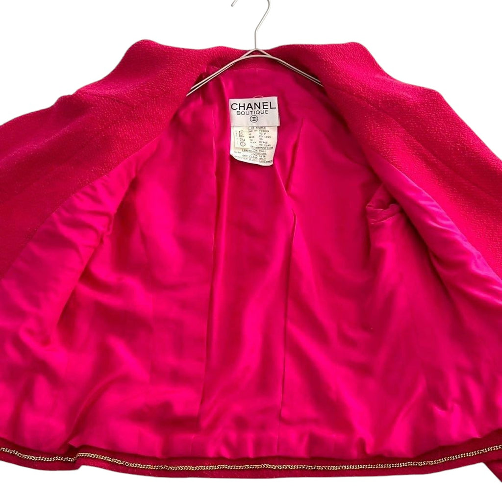 Chanel Pink Double-Breasted Jacket 38
