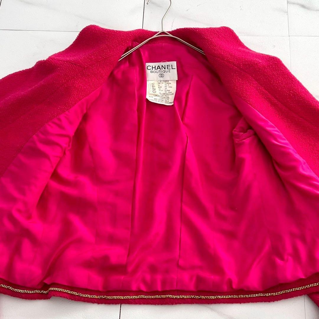 Chanel Pink Double-Breasted Jacket 38