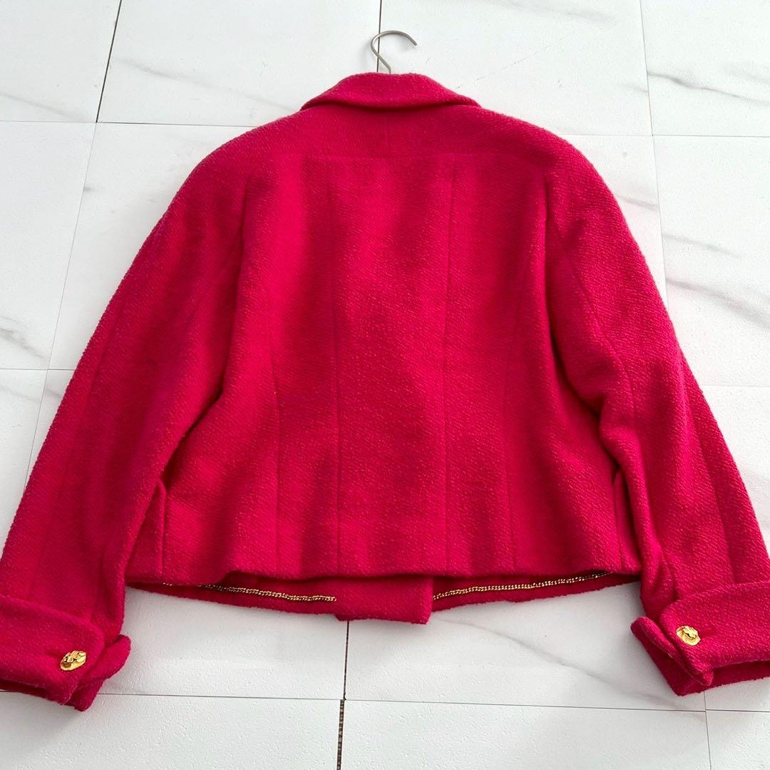 Chanel Pink Double-Breasted Jacket 38
