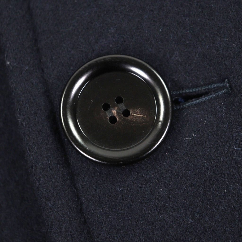 GUCCI Web Line Logo Button Double Breasted Wool Peacoat Navy Size 50