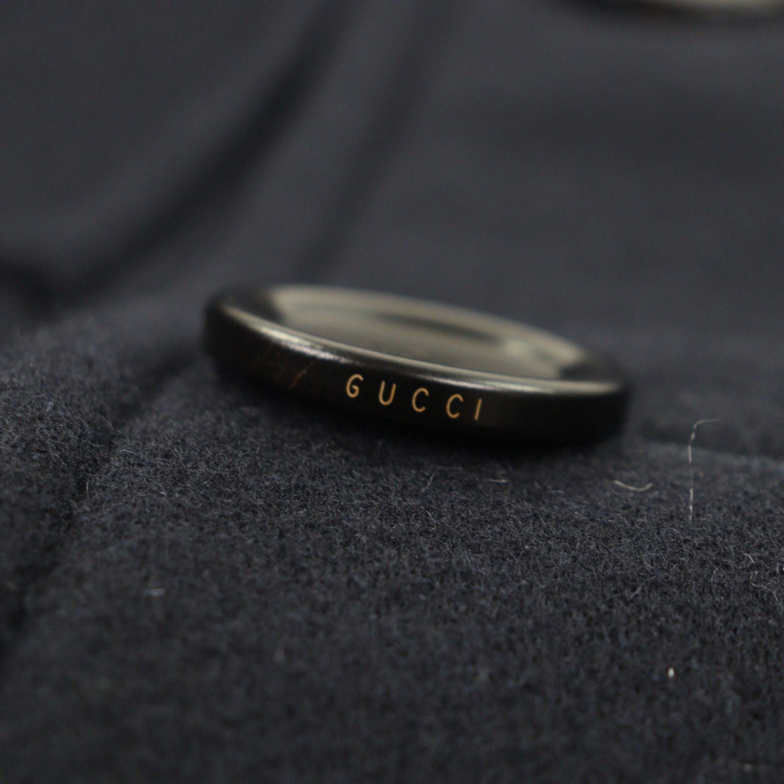GUCCI Web Line Logo Button Double Breasted Wool Peacoat Navy Size 50