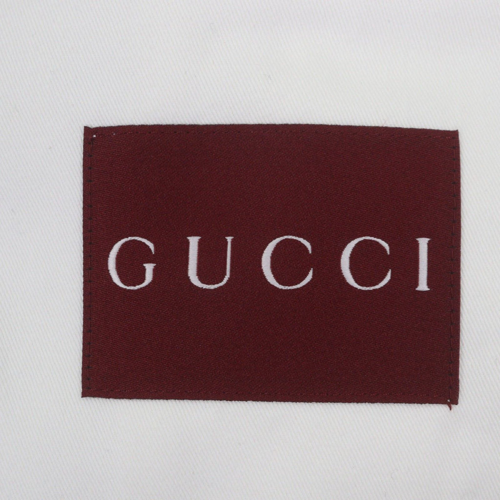 GUCCI Web Line Logo Button Double Breasted Wool Peacoat Navy Size 50
