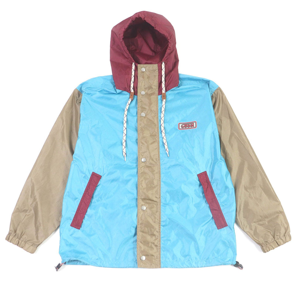 GUCCI 23SS Hooded Mountain Parka Nylon Jacket Blue Multi Size 42