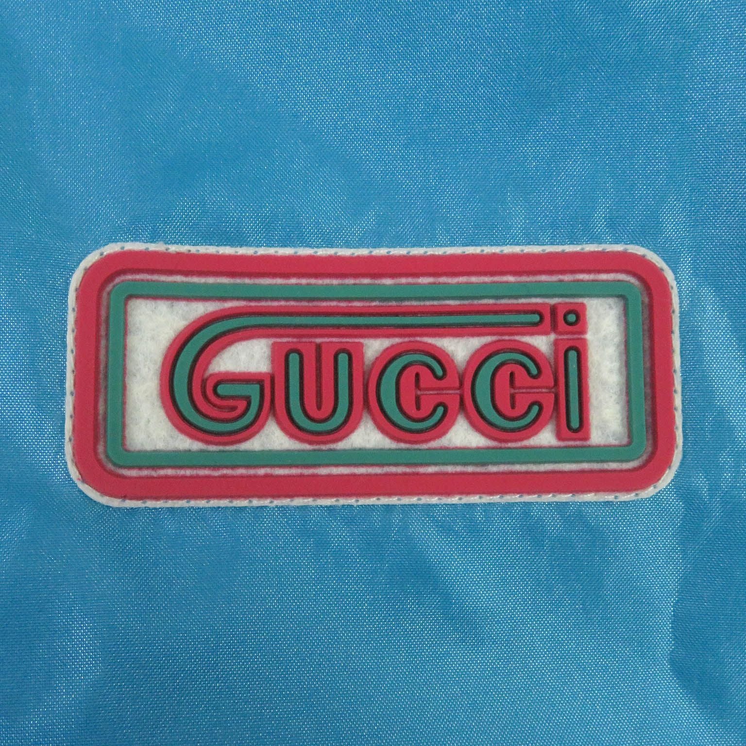 GUCCI 23SS Hooded Mountain Parka Nylon Jacket Blue Multi Size 42