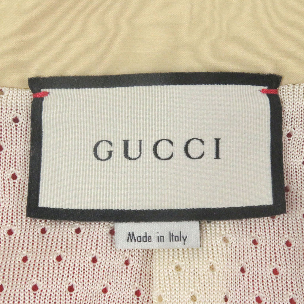 GUCCI Logo Patch Line Design Track Jacket Jersey Red Ivory Size M