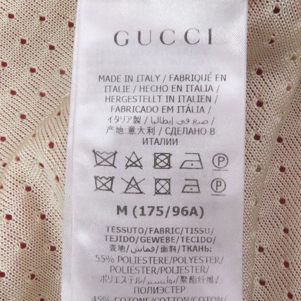 GUCCI Logo Patch Line Design Track Jacket Jersey Red Ivory Size M