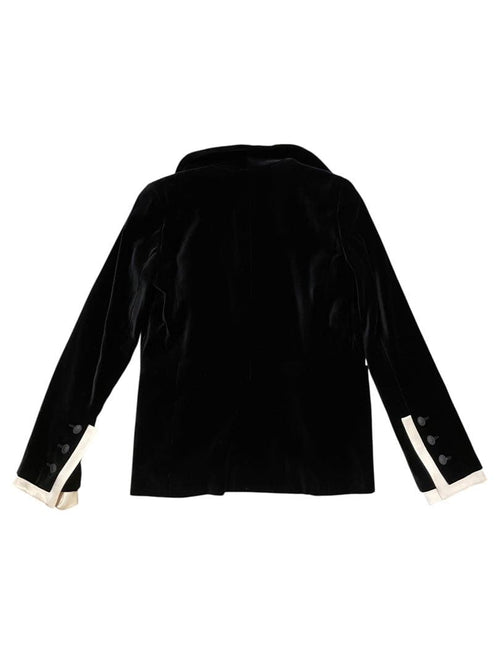 Chanel 04A Velvet Chain Tailored Jacket Black 38