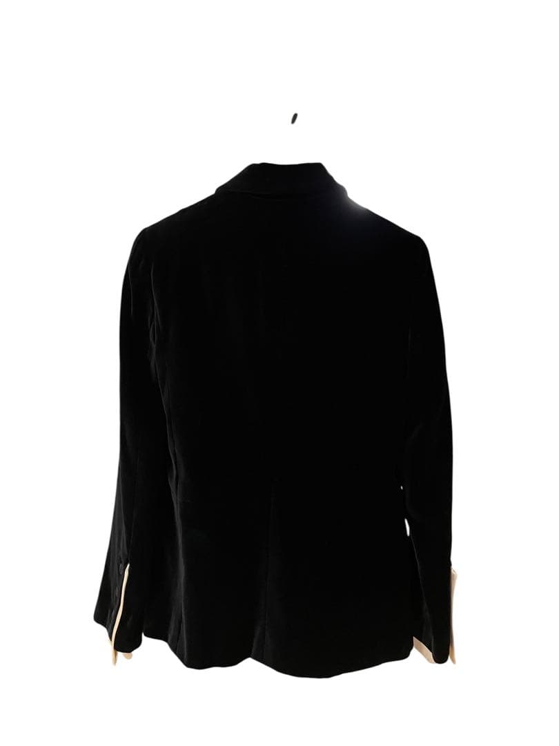 Chanel 04A Velvet Chain Tailored Jacket Black 38