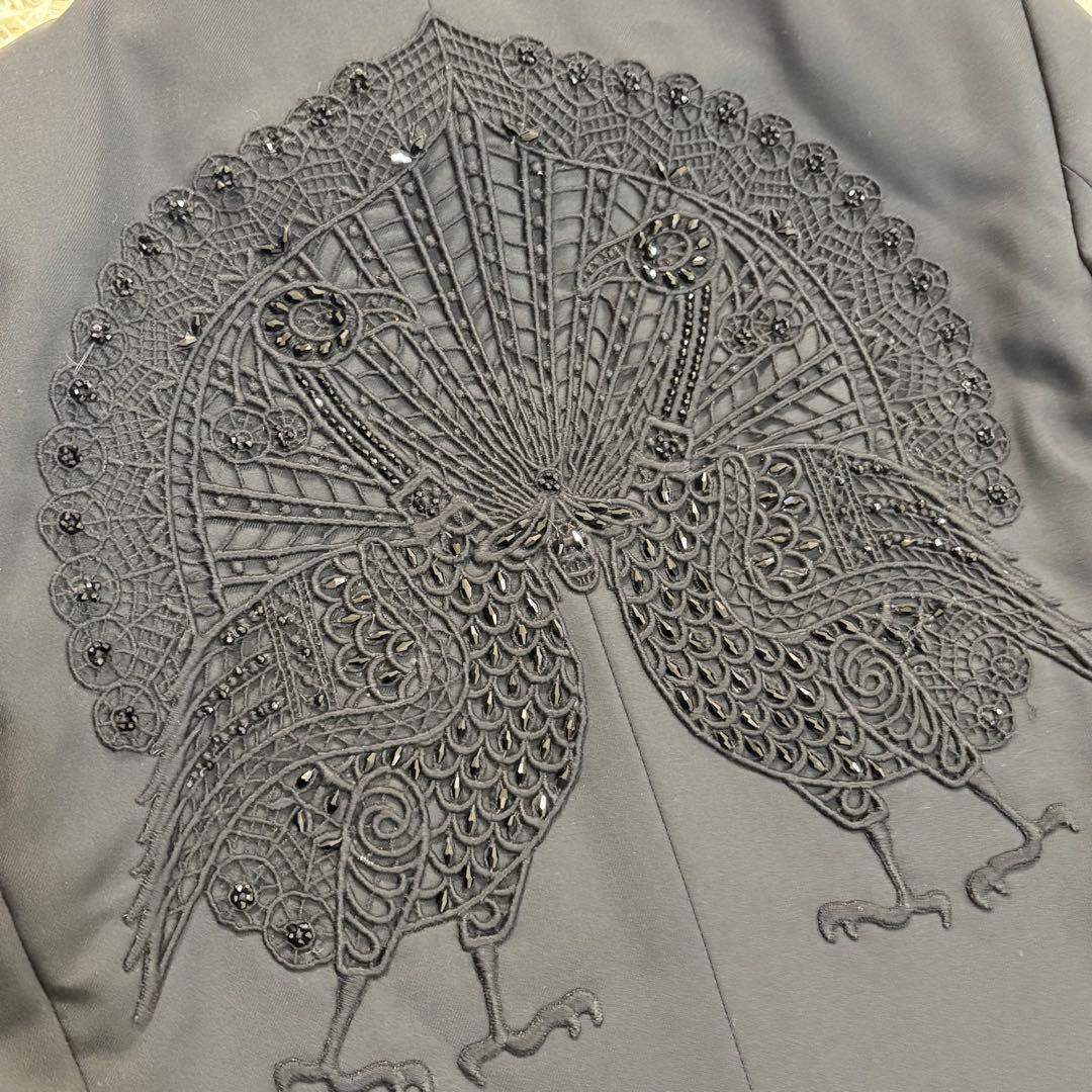 GUCCI Tuxedo Jacket Pants Trousers Suit Setup Peacock Embroidery Size 50
