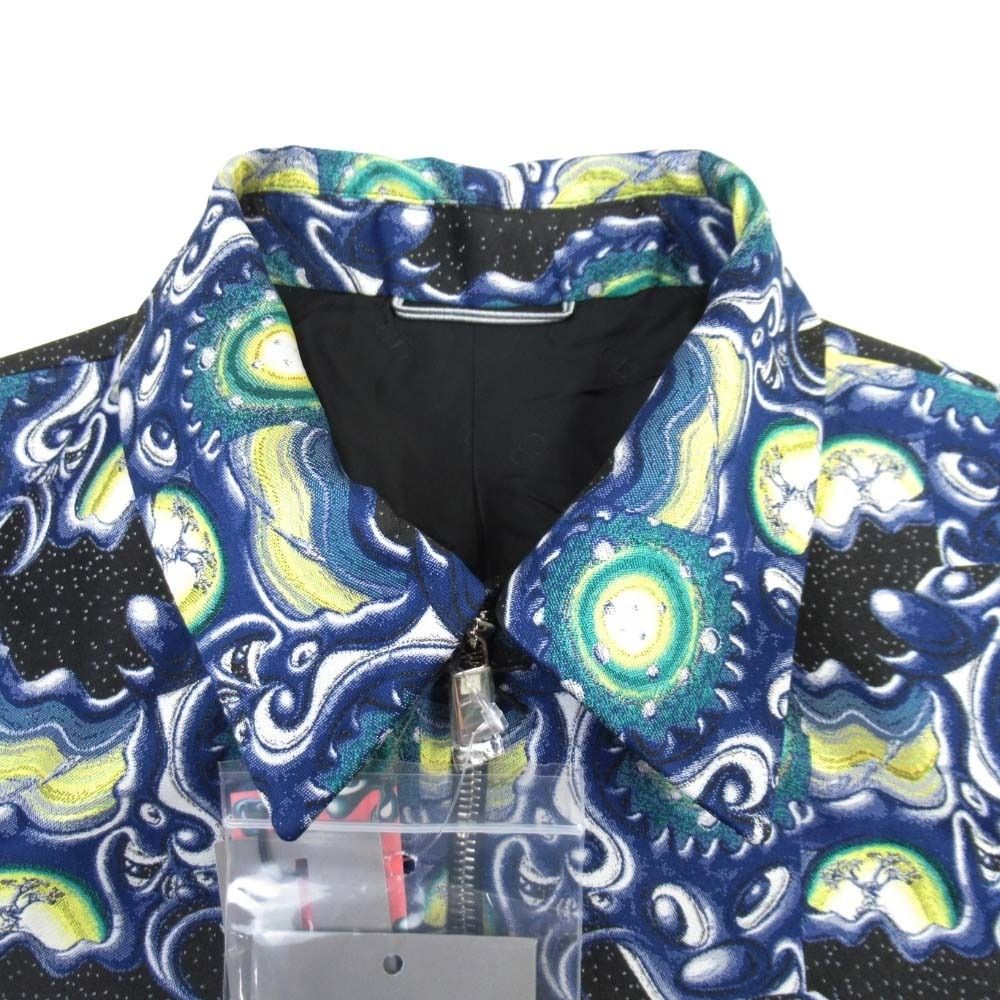 NWT Dior Homme 21AW Kenny Scharf All-Over Jacquard Double Zip Blouson Jacket Blue 50