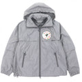 Louis Vuitton HHB99W Flag Patch Double Zip 2WAY Poly Hooded Jacket Grey 46