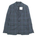 Hermès Check Nylon Blend Wool 3B Tailored Jacket Blazer Black Green 46