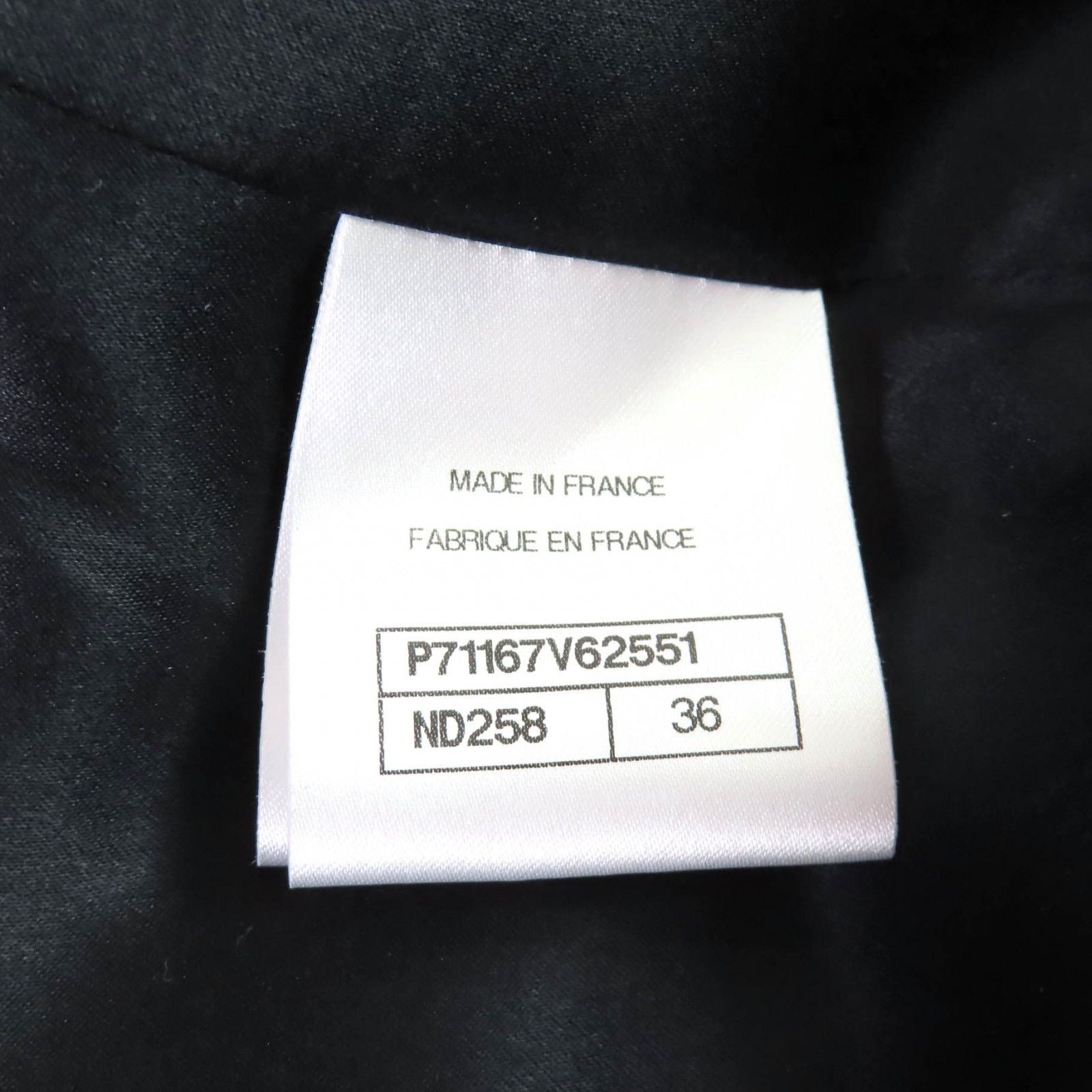 CHANEL P71167 Silk Lining Rhinestone Coco Mark Button Double Breasted Coat Black