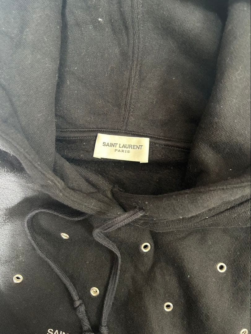 Saint Laurent SS21 Eyelet Logo Hoodie