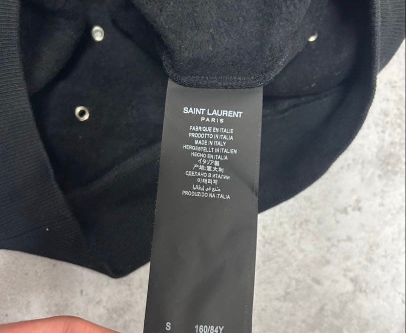 Saint Laurent SS21 Eyelet Logo Hoodie