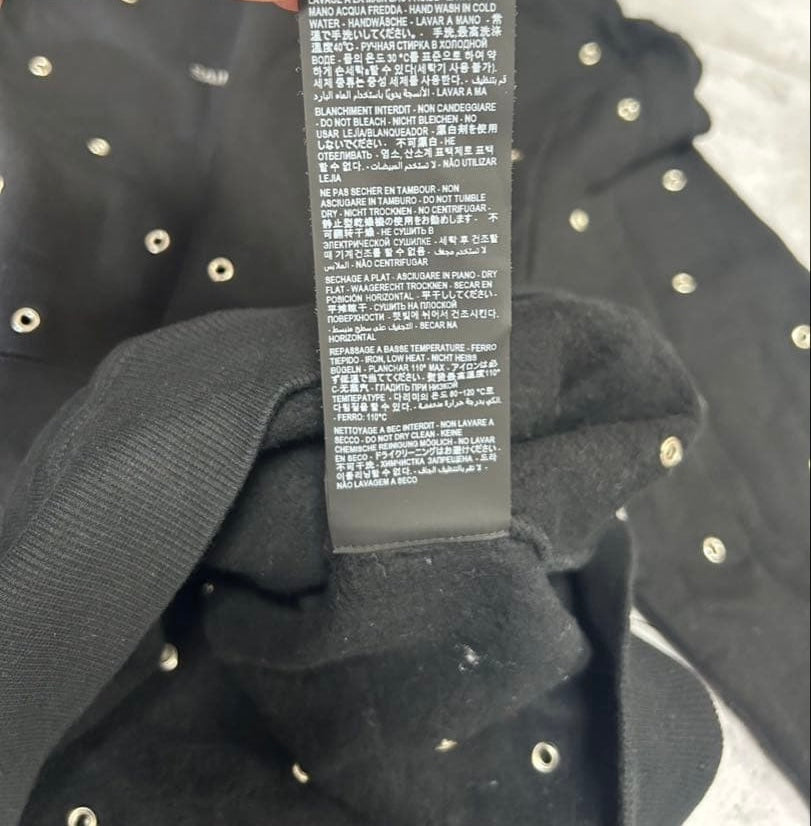 Saint Laurent SS21 Eyelet Logo Hoodie