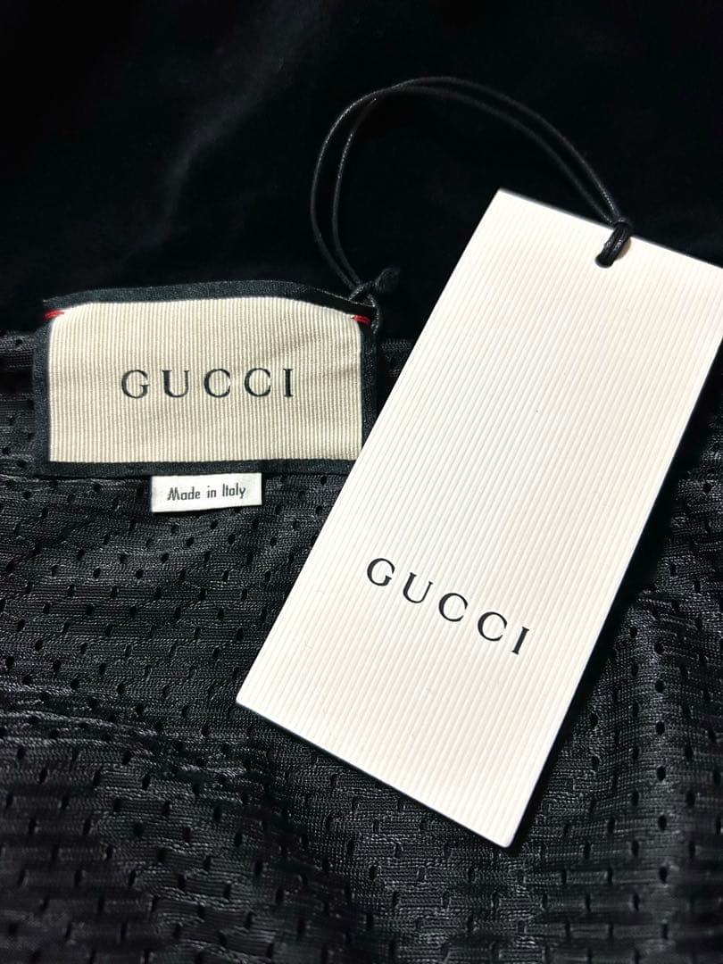 GUCCI Velour Tops Blouson Black M