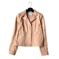 CHANEL Cotton Tailored Jacket Coco Button Silk Lining Size 42