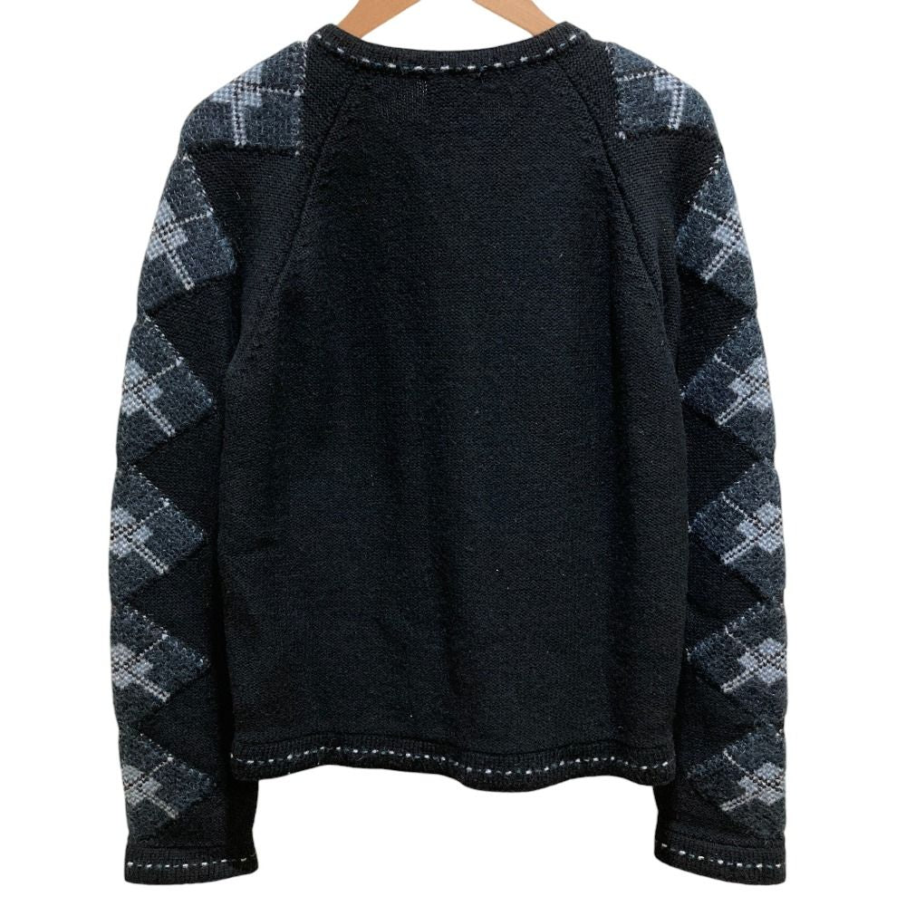 CHANEL 02A Coco Mark Cashmere Blend Zip Knit Cardigan Black Size 38