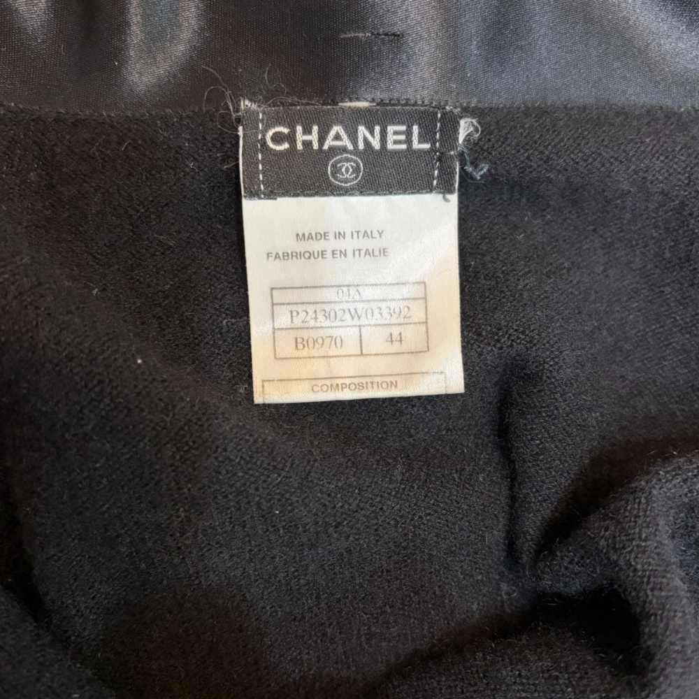 CHANEL 04A Cashmere Knit Cardigan Black Size 44 (XL)