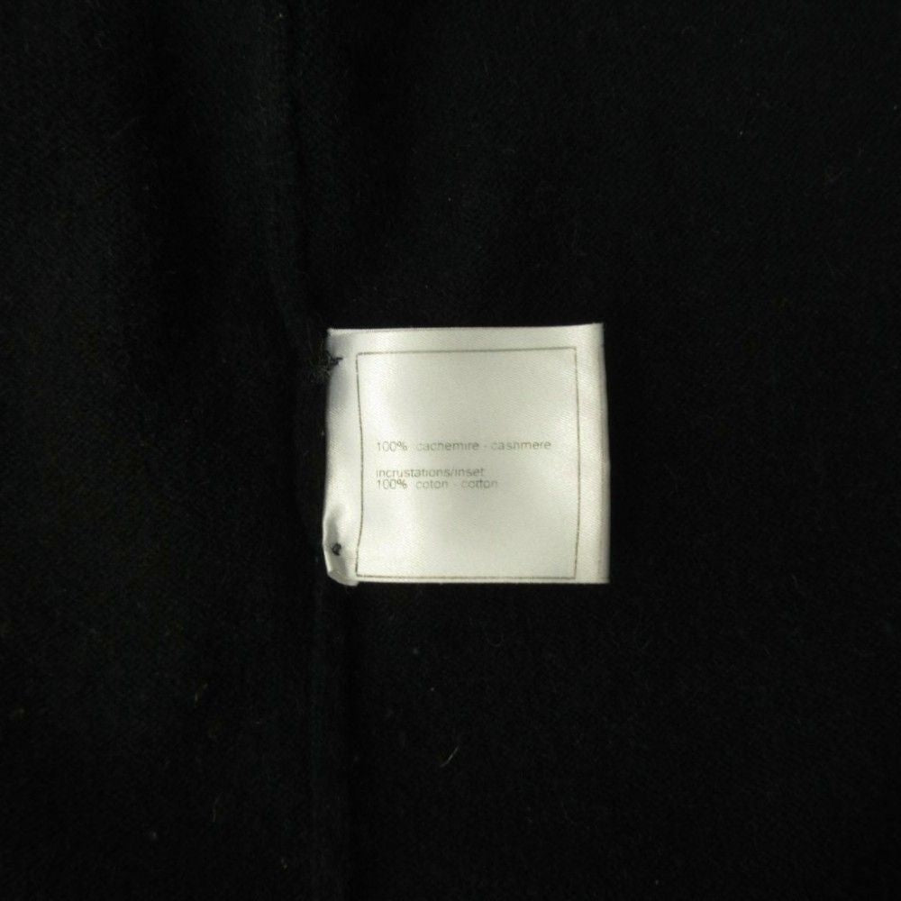 CHANEL 04A Cashmere Knit Cardigan Black Size 44 (XL)
