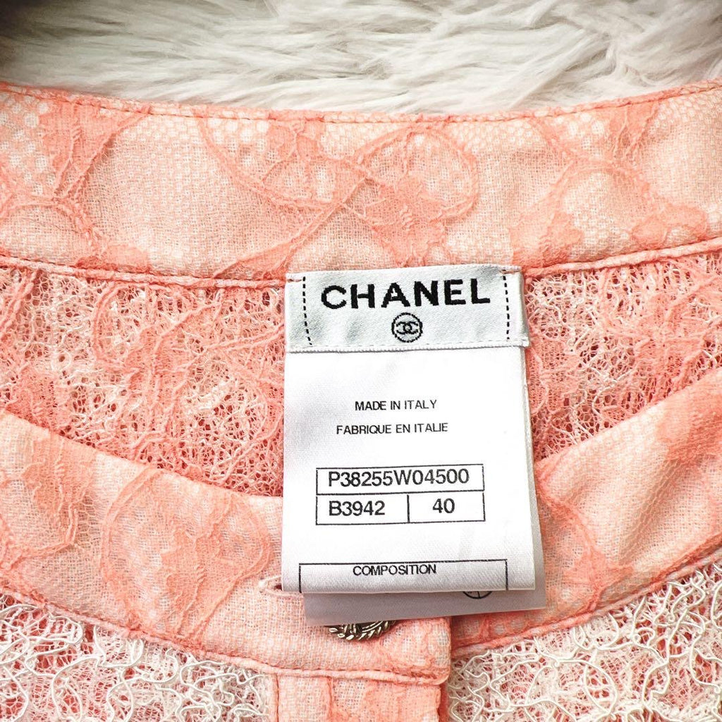 CHANEL Coco Button Lace Jacket Cardigan Embroidery