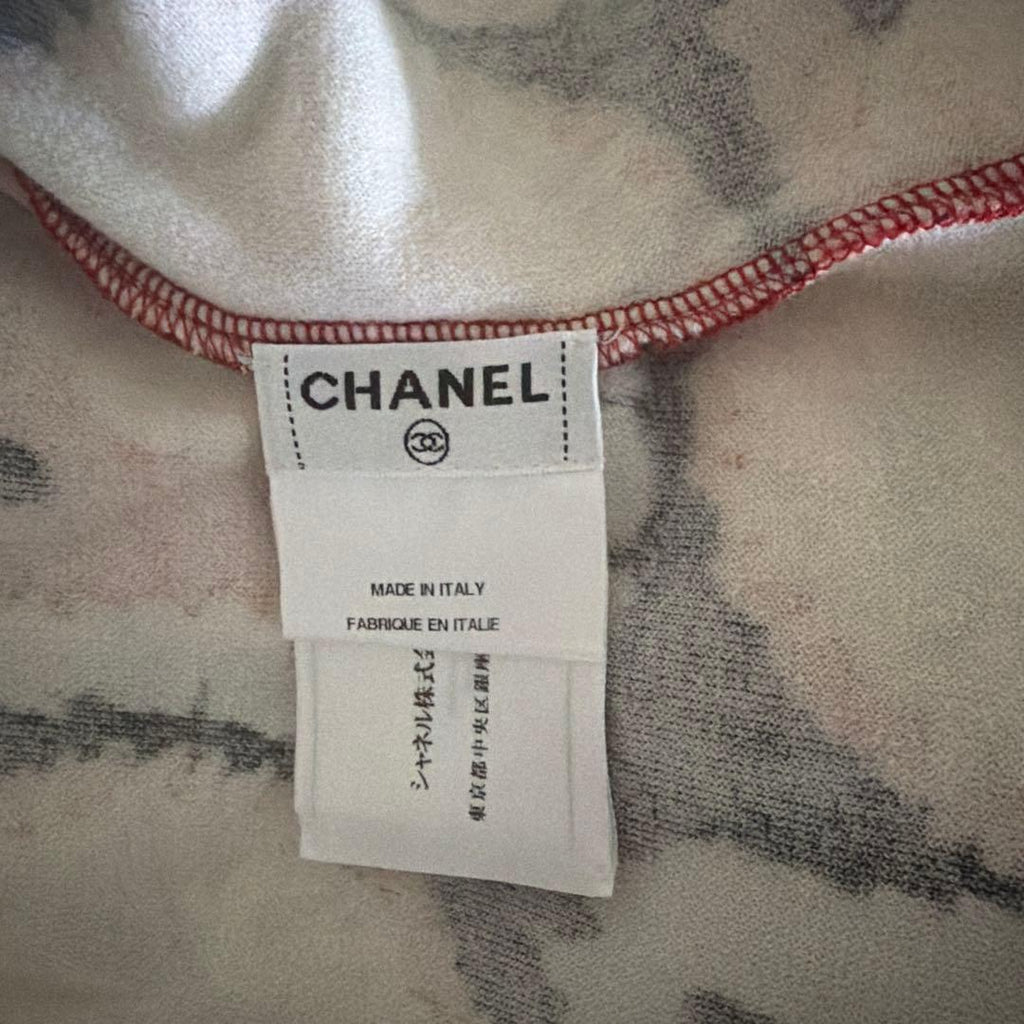 CHANEL Star Pattern Collarless Jacket Cardigan Size 38