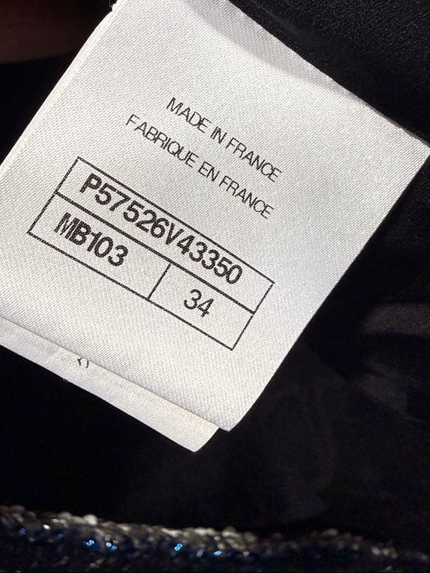 CHANEL Check Pattern Tailored Jacket Size 34