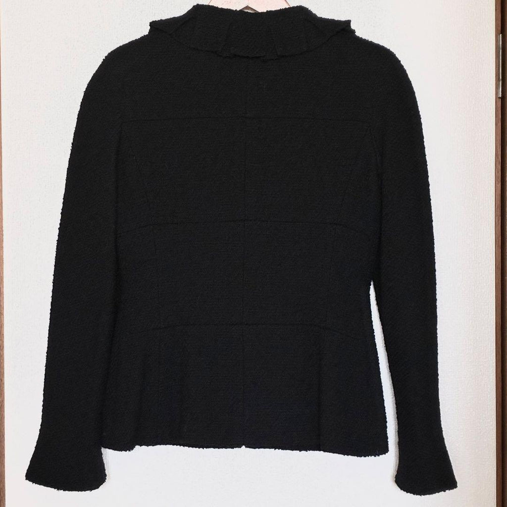 CHANEL Tweed Set-Up Zip-Up Logo Jacket & Skirt Size 36