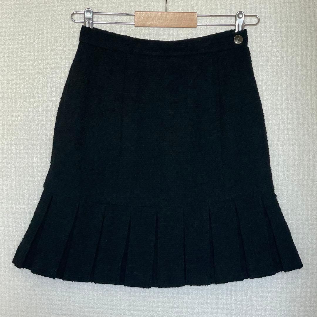 CHANEL Tweed Set-Up Zip-Up Logo Jacket & Skirt Size 36