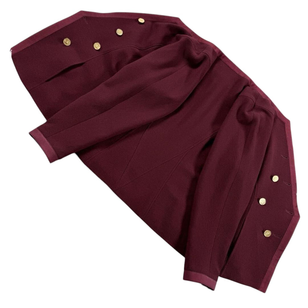 CHANEL Classic Set-Up Gold Button Coco Mark Jacket & Skirt Size 36