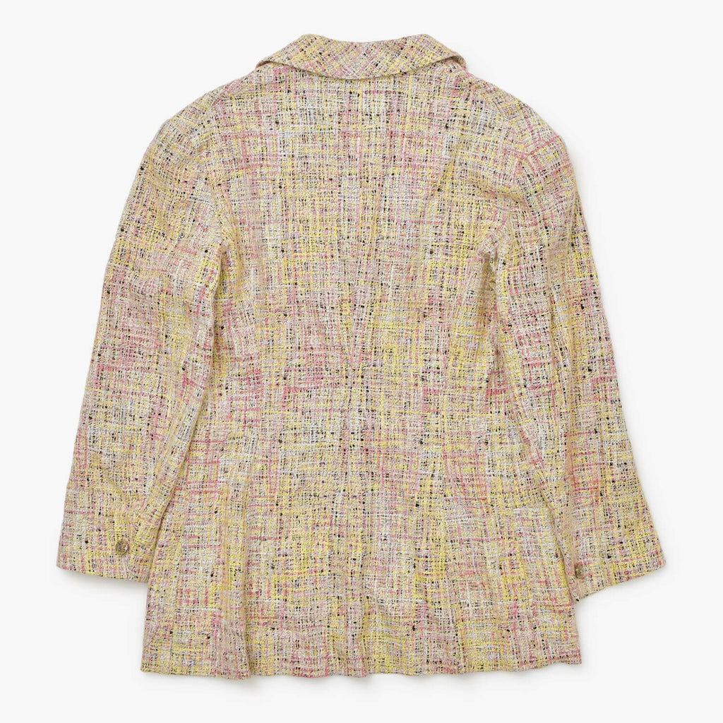 CHANEL Tweed Tailored Suit Set-Up Jacket & Skirt Coco Mark Size 38