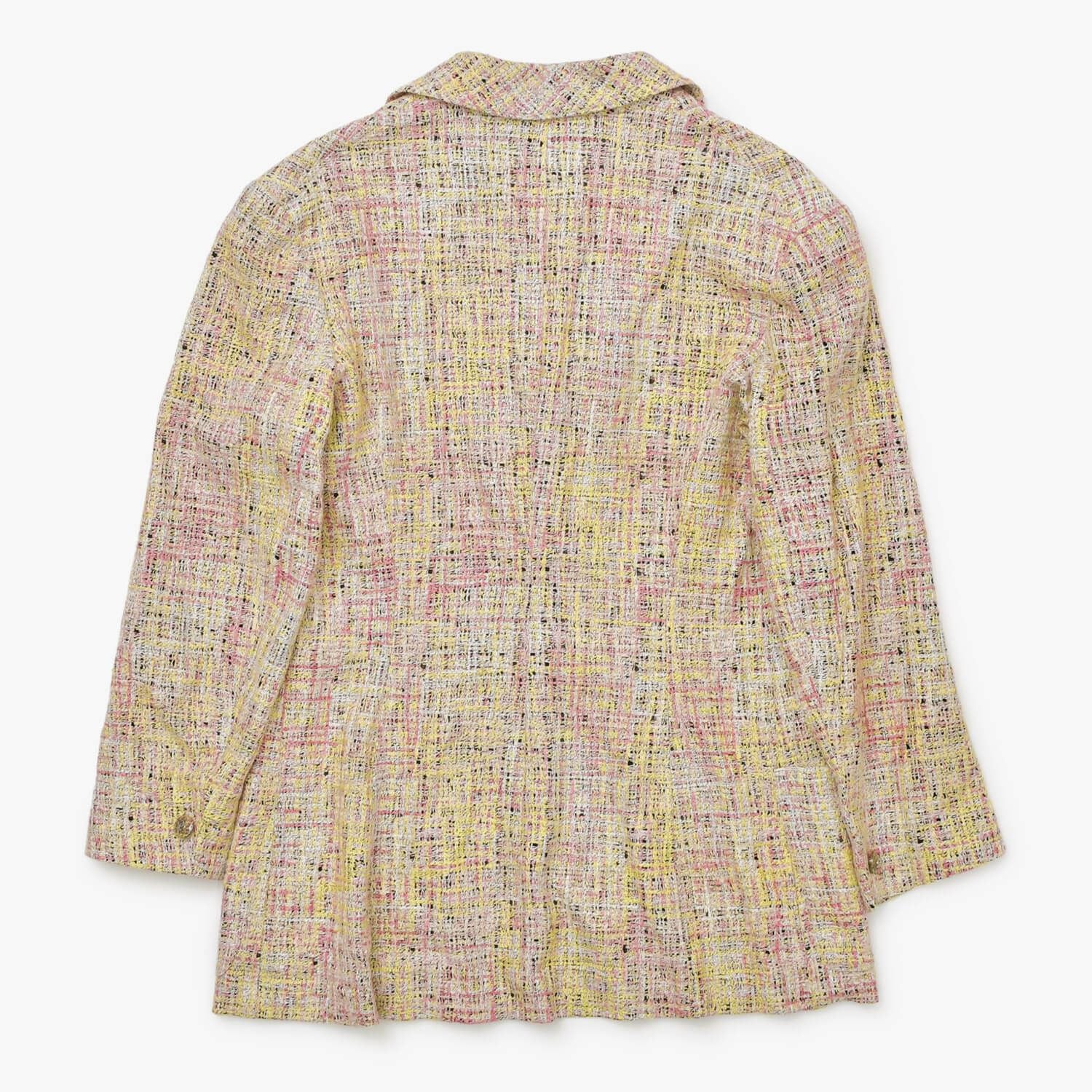 CHANEL Tweed Tailored Suit Set-Up Jacket & Skirt Coco Mark Size 38