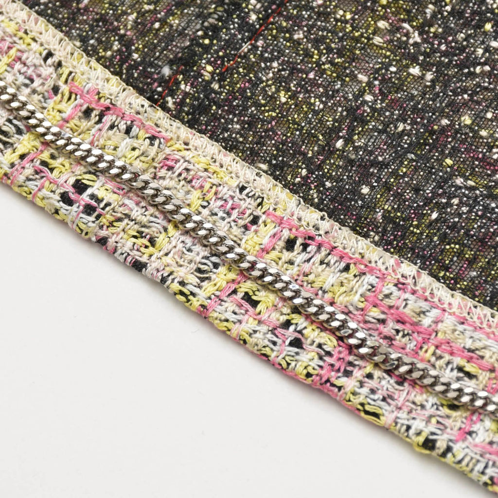 CHANEL Tweed Tailored Suit Set-Up Jacket & Skirt Coco Mark Size 38