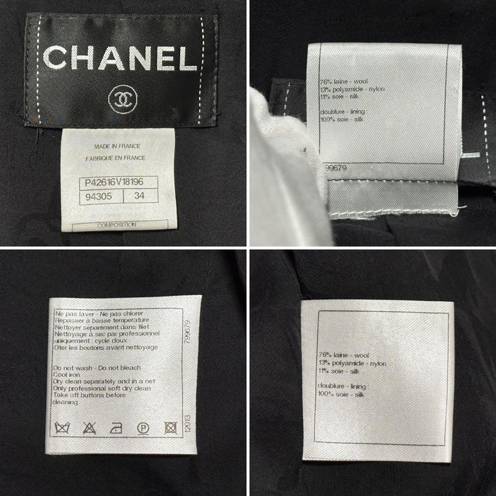 CHANEL Coco Mark Rhinestone Jacket Size 34