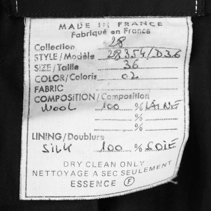 CHANEL Vintage Tweed Enamel Line Tailored Jacket Black