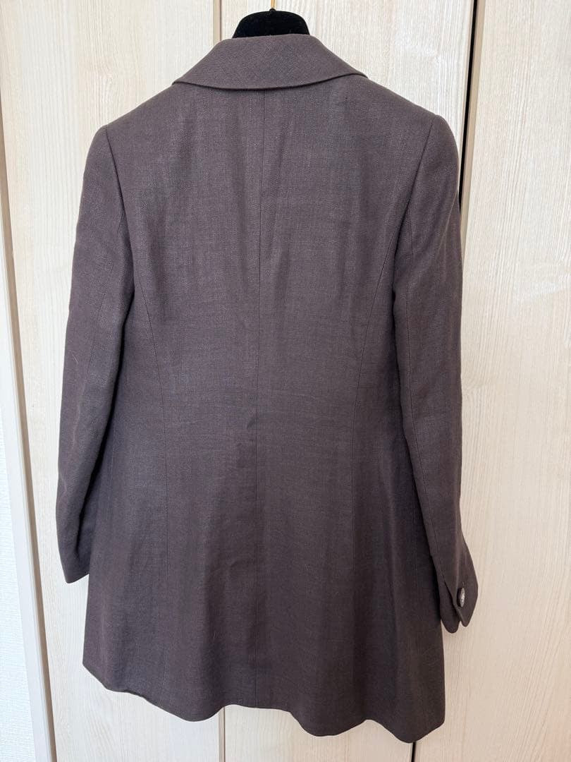 CHANEL 98C Wool × Linen Setup (Jacket & Skirt) Size 36 Purple