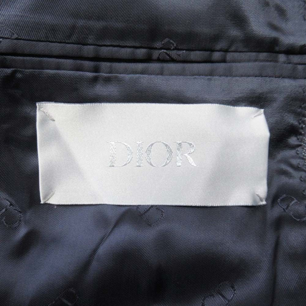 DIOR HOMME 21AW Peter Doig Milky Way Denim Jacquard Chester Coat Indigo Size 50