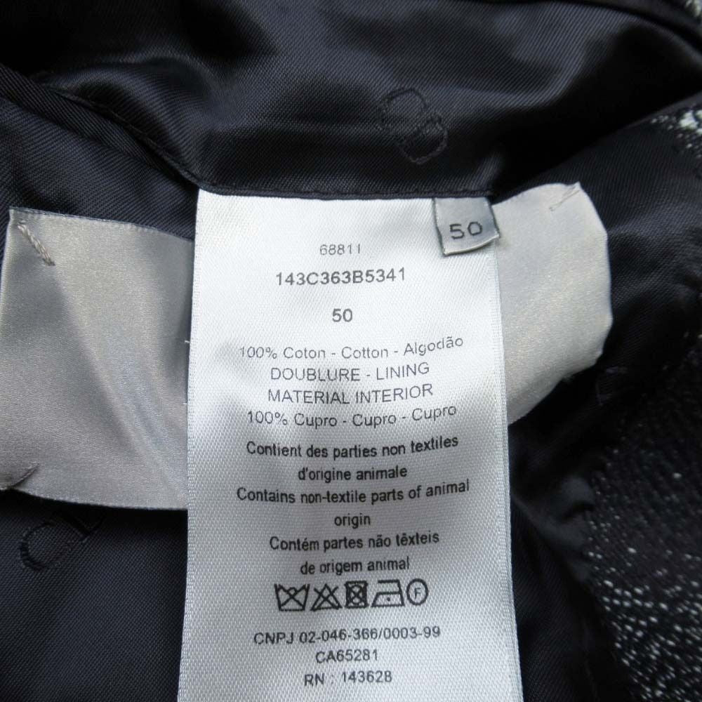 DIOR HOMME 21AW Peter Doig Milky Way Denim Jacquard Chester Coat Indigo Size 50