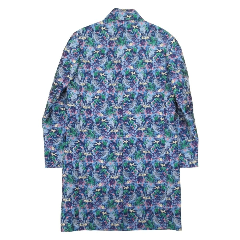 DIOR HOMME 21AW Kenny Scharf Marine Jacquard Stencil Collar Coat Navy Size 48