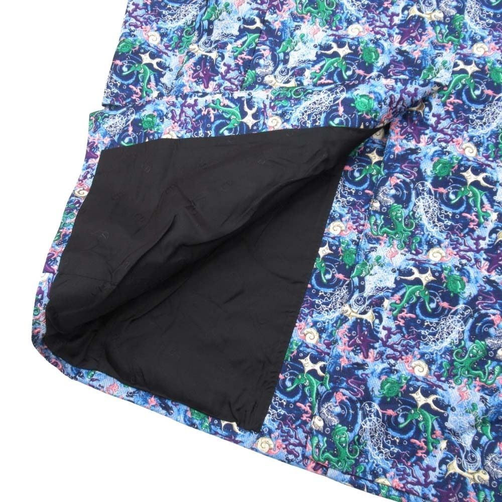 DIOR HOMME 21AW Kenny Scharf Marine Jacquard Stencil Collar Coat Navy Size 48