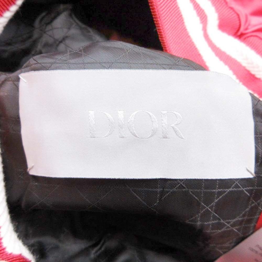 DIOR HOMME 21SS Shawn Stussy Bull Back Patch Bomber Jacket Red Size 44