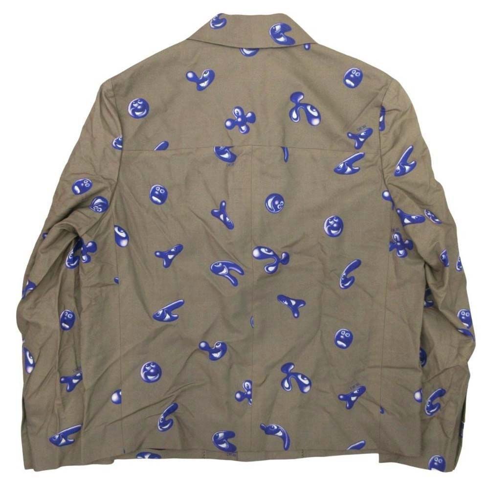 DIOR HOMME 21AW Kenny Scharf Wool Mohair All-Over Print Zip-Up Blouson Khaki Size 50