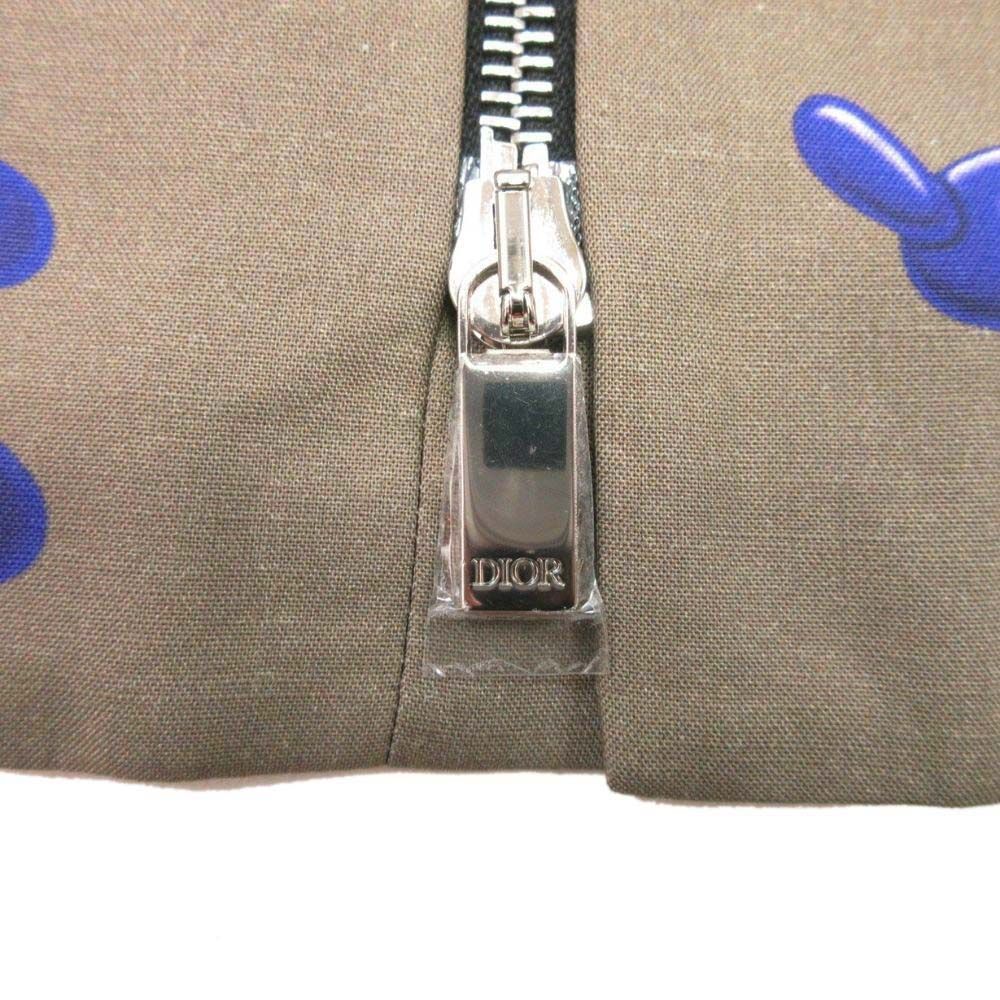DIOR HOMME 21AW Kenny Scharf Wool Mohair All-Over Print Zip-Up Blouson Khaki Size 50