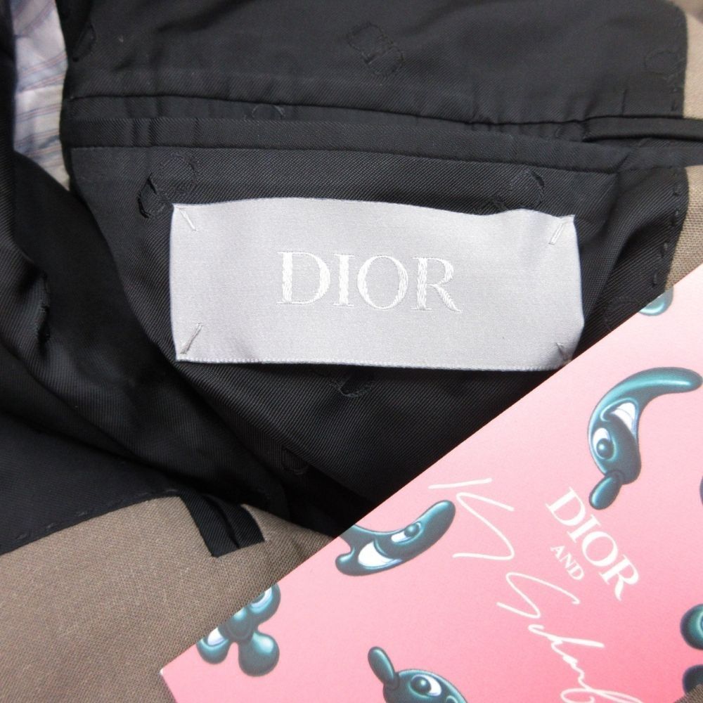 DIOR HOMME 21AW Kenny Scharf Wool Mohair All-Over Print Zip-Up Blouson Khaki Size 50