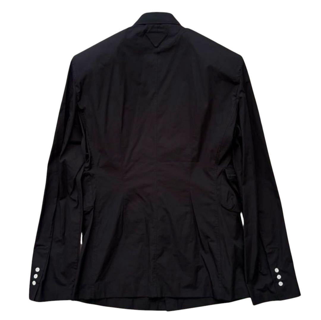 PRADA 24SS Multi-Pocket Tech Shirt Jacket Military Triangle Logo