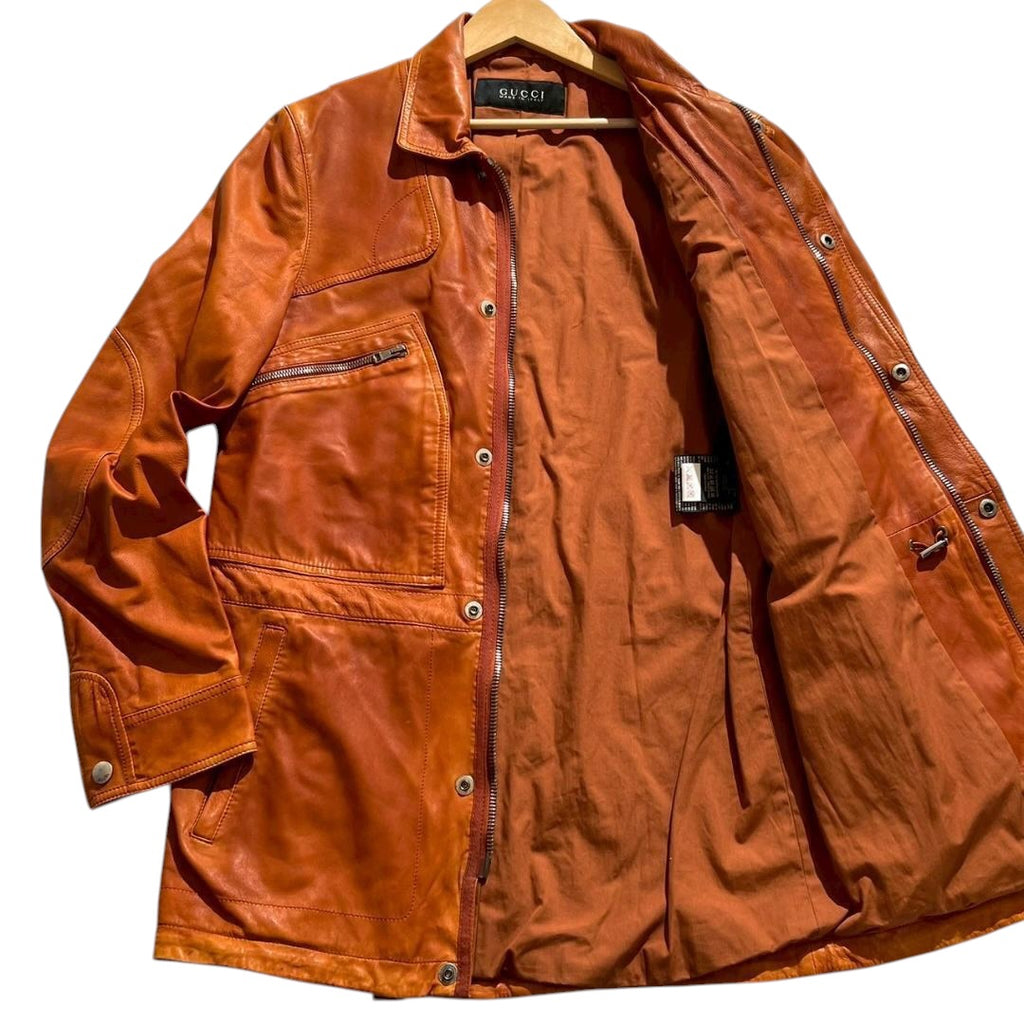 GUCCI Tom Ford Era Lamb Leather Zip-Up Blouson